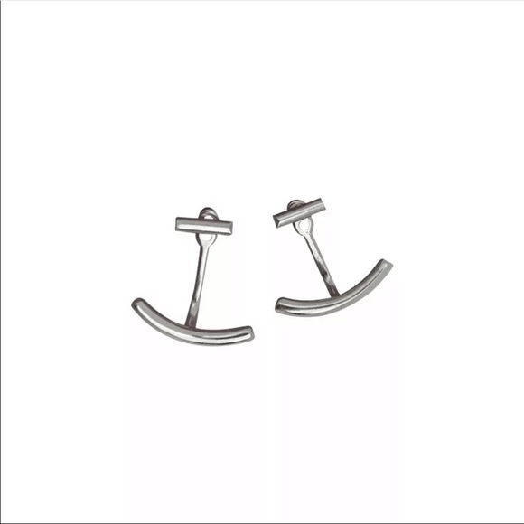 • Kendall • Minimalist T Bar Earring Jackets - Picture 3 of 4